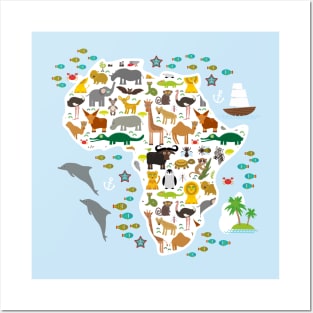 Wildlife in Africa 4 Posters and Art